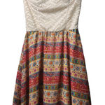 Liberty Love Strapless Dress Bohemian Print Casual Dress Size M Photo 0