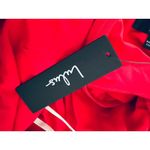 LULUS Radiant Floral Flower Chiffon Ruffles Maxi Dress Ruby Red Size Medium NEW Photo 8