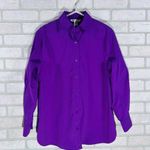 Athleta Relaxed Oversized Button-Down Shirt in Jazzy Purple Size XS Photo 0