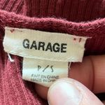 Garage  Red Buttoned Crop Tank Top Photo 2