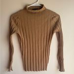 J.Crew 365 Ribbed Knit Cowl Neck Sweater in Tan Wool Mix Size Medium Photo 0
