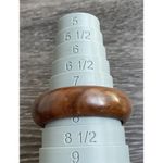 Vintage Wood & Groovy Acrylic Bangle Bracelets Wavy Stacking Thick Chunky Sz 8” Blue Photo 2