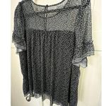 Max Studio  NWT SHEER BLACK AND WHITE POLKA DOT BLOUSE WOMENS PLUS SIZE 2X Photo 0