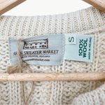 NWT Aran Sweater Market Merino Wool Aran Lumber Jacket | Sz Small | Mer White Photo 12