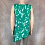 Alfani Green Floral Sleeveless Asymmetrical Tunic NEW SMALL Photo 2