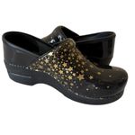 Dansko Twin Pro Professional Falling Stars Clogs Black Gold Mule Shoes SZ 37 Photo 3