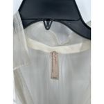 Free People  Sleeveless Sheer Ruffle Cover Up Dress See Through White Lace Medium Photo 2