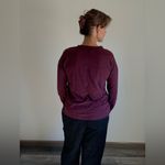 Rbx Active RBX Wine V Neck Thumbhole Top Soft Medium Loose Fit Photo 5