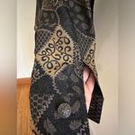Ruby Rd  Black Gold Light Jacket Patch Pattern.Metal Buttons Front Pockets.Sz 14 Photo 4