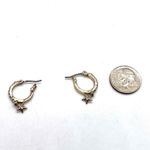 Mini Hoop With Dangling Star decor In Gold Tone and Rhinestone Photo 1