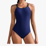 Charmo. Women's One Piece Swimsuits Athletic Double Straps Slimming Bathing Suit Sports Swimwear Photo 5