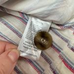 Anthropologie Dolan Blazer Womens Small Anna Linen Blend Striped Double Breasted Photo 5