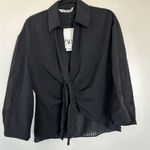ZARA Black  blouse textured Photo 2