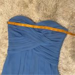 David's Bridal David’s Bridal Bridesmaid Baby Blue Sweetheart Pleated Ruffle Dress 6 Holiday Photo 10