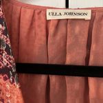 Ulla Johnson Akira Metallic Shibori Silk Printed Midi Dress Coral Pink Size 6 Photo 6