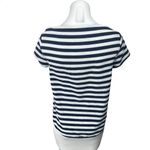 Kate Spade Black White Silk Striped Boat Neck Short Sleeve T Shirt Tee Top 4 Photo 1