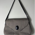 Helen Kaminski Sydney Tweed Leather Flap Shoulder Bag Purse Brown Photo 0