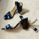 Ann Taylor Butterfly Tie Dye Block Sandals Blue Size 7M Photo 2