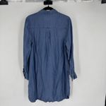 Old Navy Chambray Shirt Dress Button Down Medium Lyocell Medium Wash Blue Photo 10