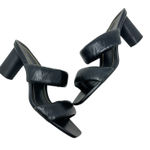 Vionic ‎ Emaline Slide Heeled Sandals Double Strap Leather Black Size US 9 Photo 0