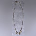 CAbi  Dolce Charm Matte Gold Tone Necklace 29" Heart Coin Flower #2055 Photo 8