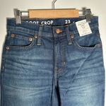 J.Crew Women's 9" Mid-Rise Demi-Boot Cut Raw Hem Crop Denim Jeans 23 New Photo 2