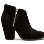 Rag and Bone  Margot Black Suede Ankle Booties Heels Side Zip 3.5" Sz 41 (10.5) Photo 0