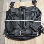 Vintage Genuine Leather Moto Jacket Crossbody Bag Black Photo 9