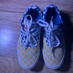 Vans Blue and Yellow Checkered Sneakers Photo 4