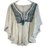 Lovestitch  White Embroidered Bohemian Peasant Blouse Size Small NWT #0451-LA Photo 0