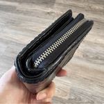 Coach Black Patent Leather Vintage Full Zip Buckle Mini Wallet Classic Rare Photo 1