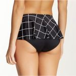 Spanx  Swim Bikini Bottom Womens 10 Flirty Mid Rise Black Geo Swim Skirt NWT Photo 7