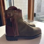 Penelope Chilvers Inclement Cropped Tassel Boot Seaweed/Conker, Size 41 Green Photo 11