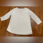 JM Collection  White Textured Blouse Photo 1