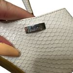 Calvin Klein Women's Cecily Embossed Leather Dress Sandals White Mules NEW Sz 11 Photo 5