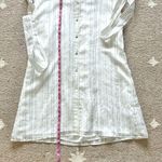 Vince Drapey White & Black Striped Sleeveless Button Front Midi Dress Medium Photo 10