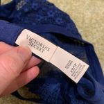 Victoria's Secret  Body‎ by Victoria Sheer High Neck Lace Bralette Navy Blue - XS Photo 2