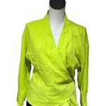 ZARA NWOT WOMENS DOUBLE BREASTED SHIRT/BLOUSE IN LIME GREEN Photo 6