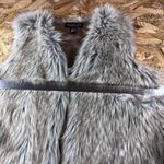 Rachel Zoe Brown tones Shaggy Boho Preppy Warm Lined Faux Fur Vest size Medium Photo 13