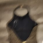 Milly  Black and Gold Jackie Textured Waves Halter One Piece Size P Photo 5