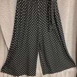 Roz & Ali Rozen Ali size 2 black with polkadot wide leg cross bodice with Tie jumpsuit Photo 1