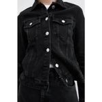 ZARA  Black Denim Jacket Photo 1