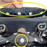 Anne Klein Black Structured Double Handle Dome Satchel Purse Bag Photo 9