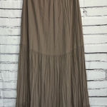 Route 66  Clothing Taupe Tiered Maxi Skirt One Size Elastic Waist Boho Western Photo 0