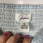 Japna  Blue Gingham Smocked Crop Top Size Small Photo 3
