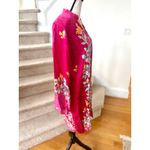 Vintage 90s Batik Pink Thai Floral Print Duster Jacket & Maxi Skirt Kaftan SET Size 12 Photo 1
