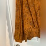 All in Favor New  Women’s Mustard Abstract Long Sleeve Blouse XXL Wrap Shirt Photo 1