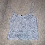 Brandy Melville blue and white ripped cropped tank top Photo 0