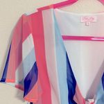 Pink Lily  Striped Romper Photo 3