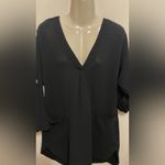Seafolly  Black V-Neck Swim Cover-Up Photo 9